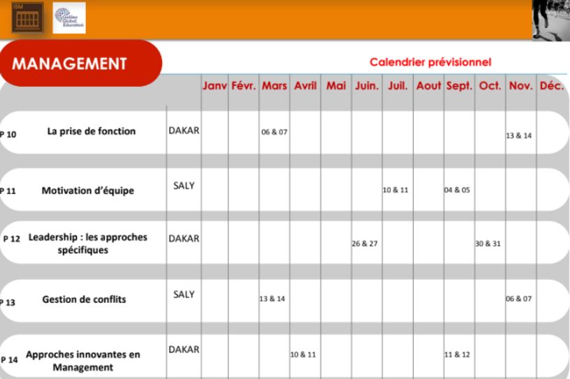 ISM Dakar - Exec Exec agenda