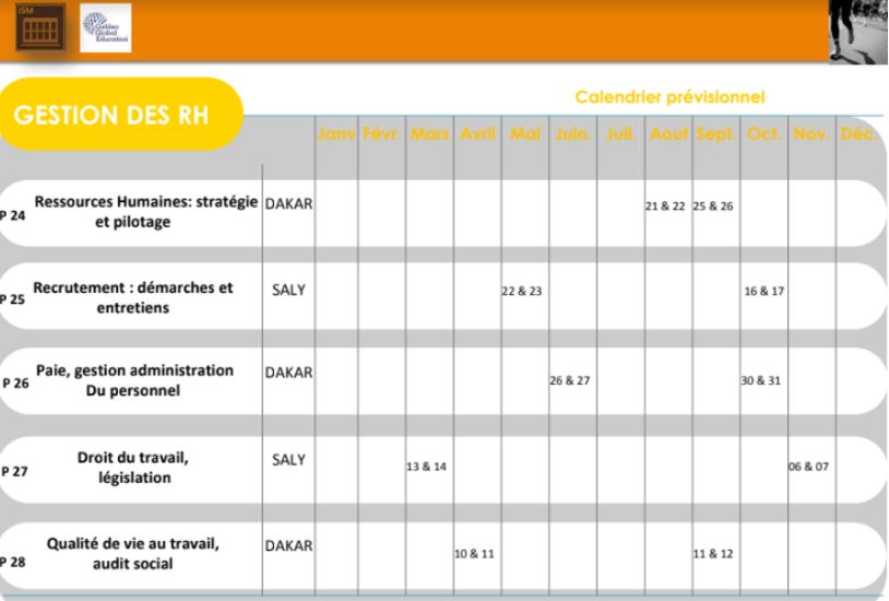 ISM Dakar Exec - Agenda