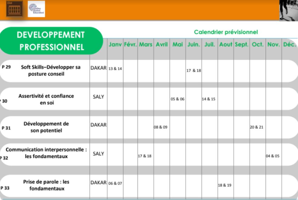 ISM Dakar Exec - Agenda