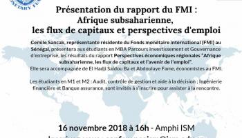 Conférence du Fonds monétaire international (FMI) autour des perspectives économiques régionales  Conférence du Fonds monétaire international (FMI) autour des perspectives économiques régionales