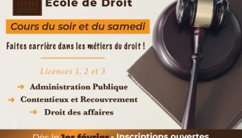 cours du soir droit ! cours du soir droit !